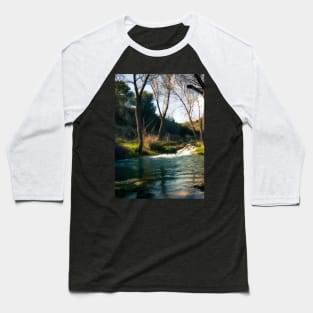 Forest River Waterfall Baseball T-Shirt